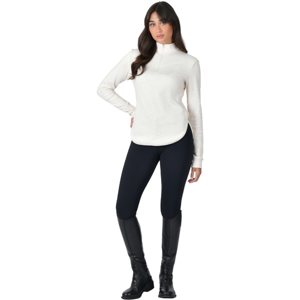 2026 WeatherBeeta Womens London Layer Long Sleeve Top 1023217052 - Light Cream Marle
